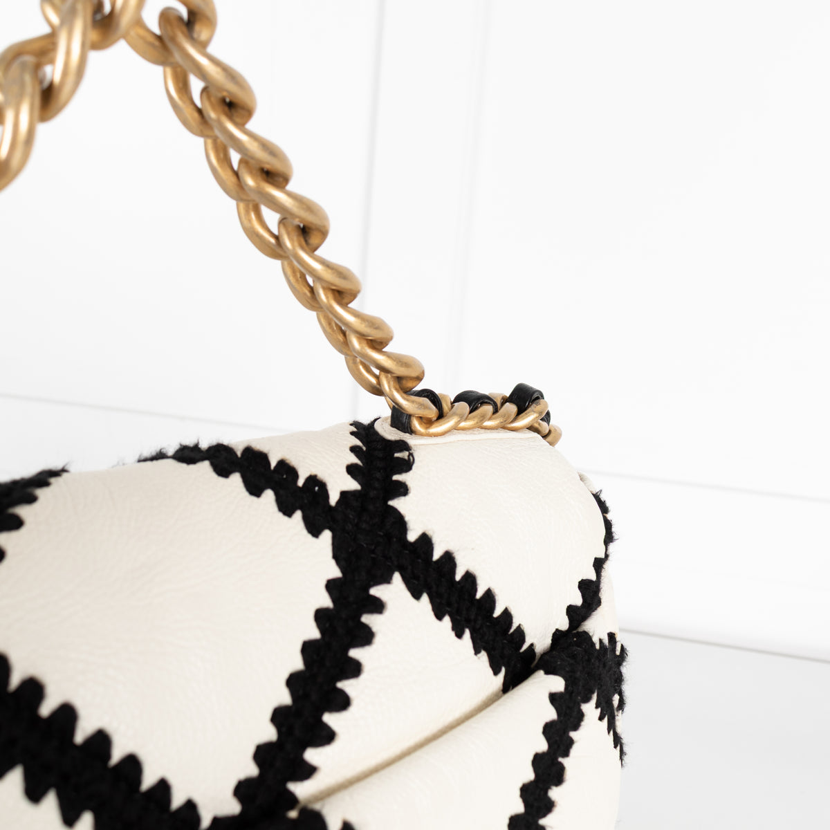 Chanel 2020 Medium Crochet Calfskin 19 Flap Bag