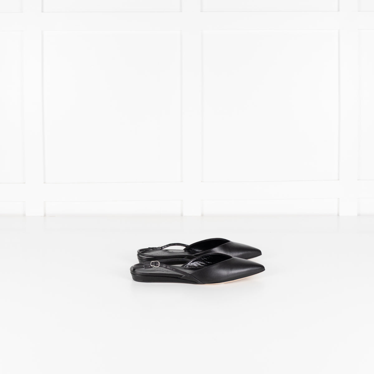 Dorothee Schumacher Black Leather Slingbacks