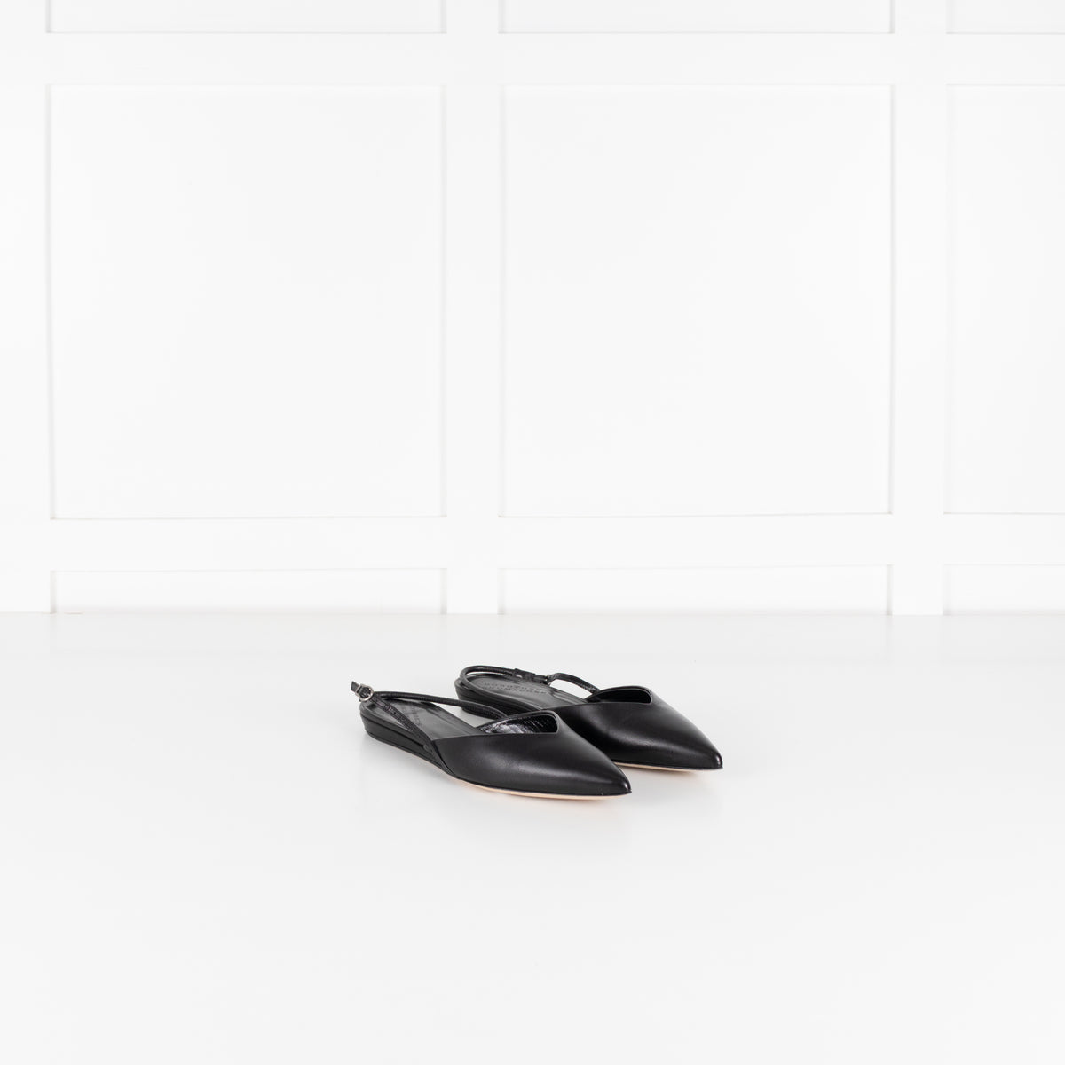 Dorothee Schumacher Black Leather Slingbacks