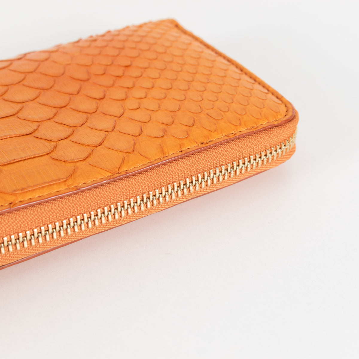 Smythson Orange Long Wallet
