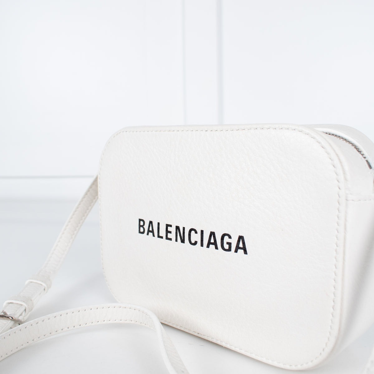 Balenciaga White Logo Cassette Crossbody