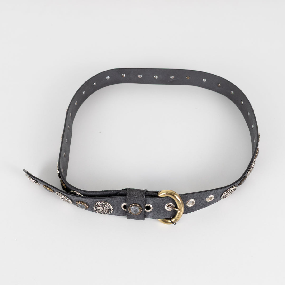 Nanni Grey Belt With Stones