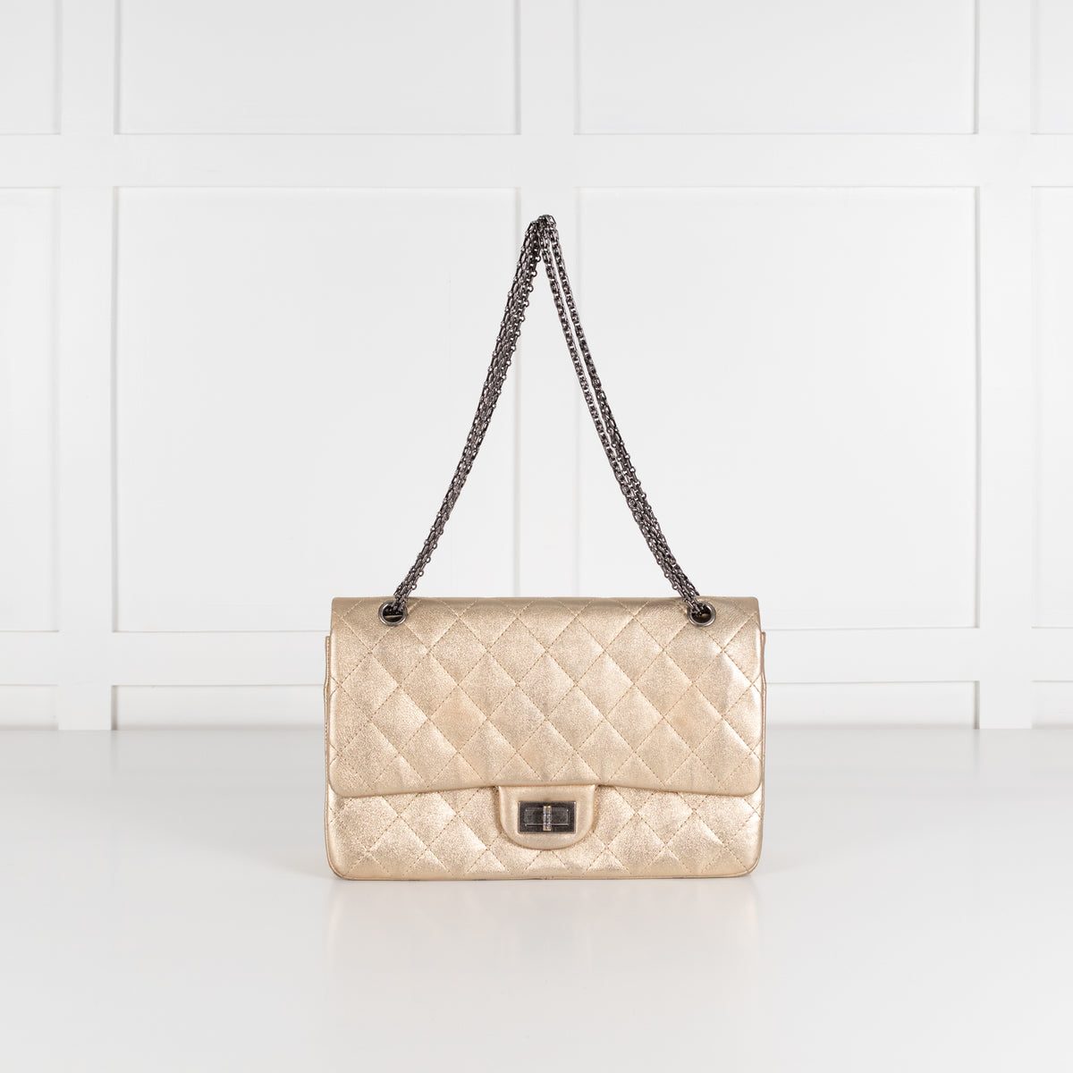 Chanel (2014) Gold Reissue Mademoiselle Maxi Double Flap