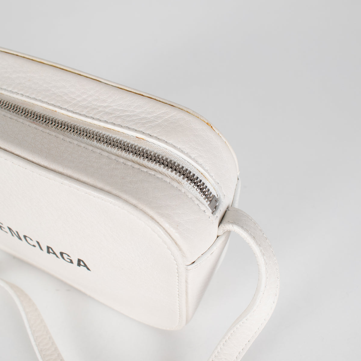 Balenciaga White Logo Cassette Crossbody
