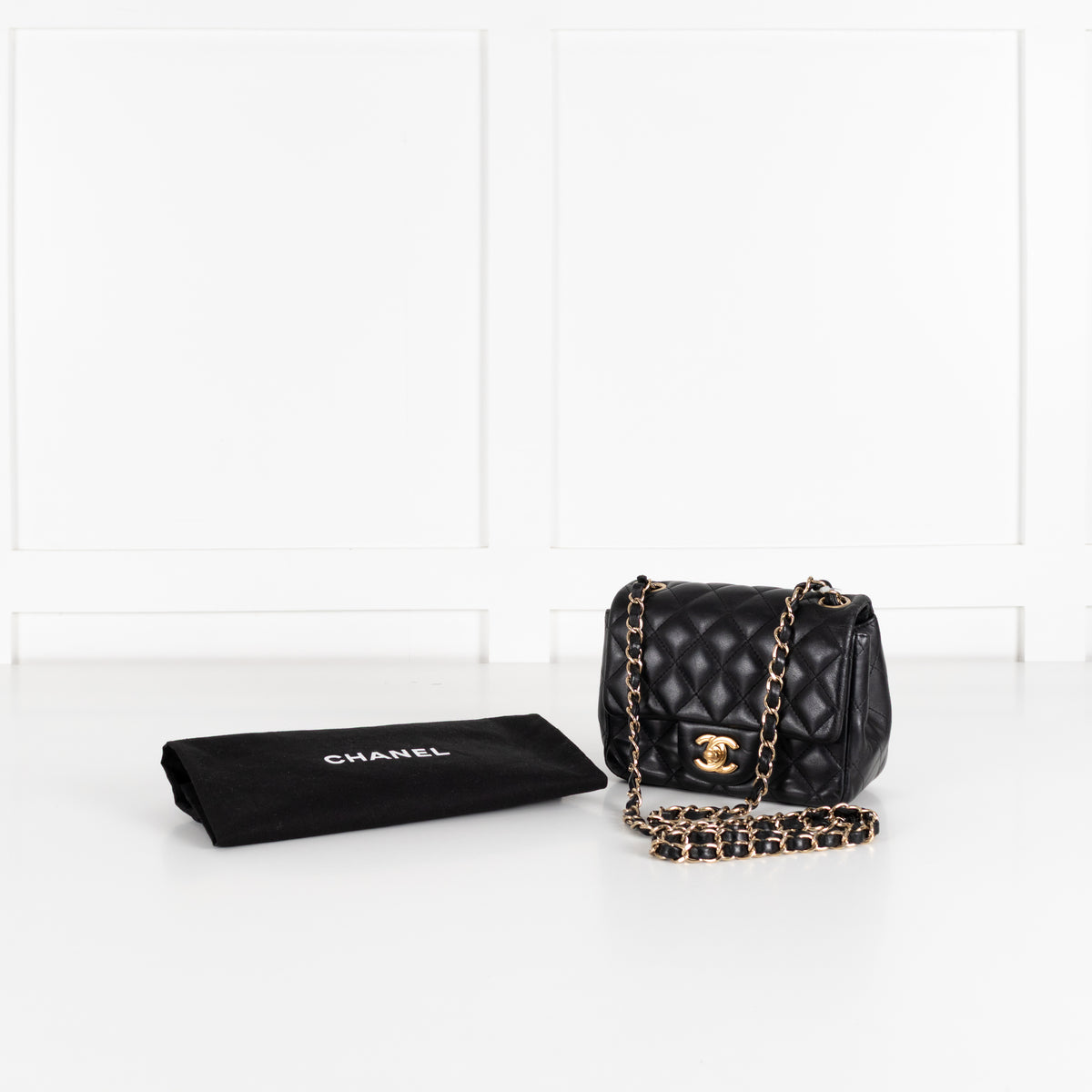 Chanel Mini Matelasse Black Lambskin Series 29 Bag