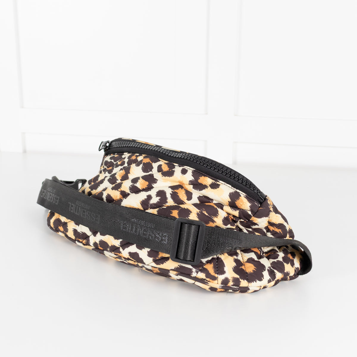Essentiel Antwerp Brown Black Animal Print Belt Bag