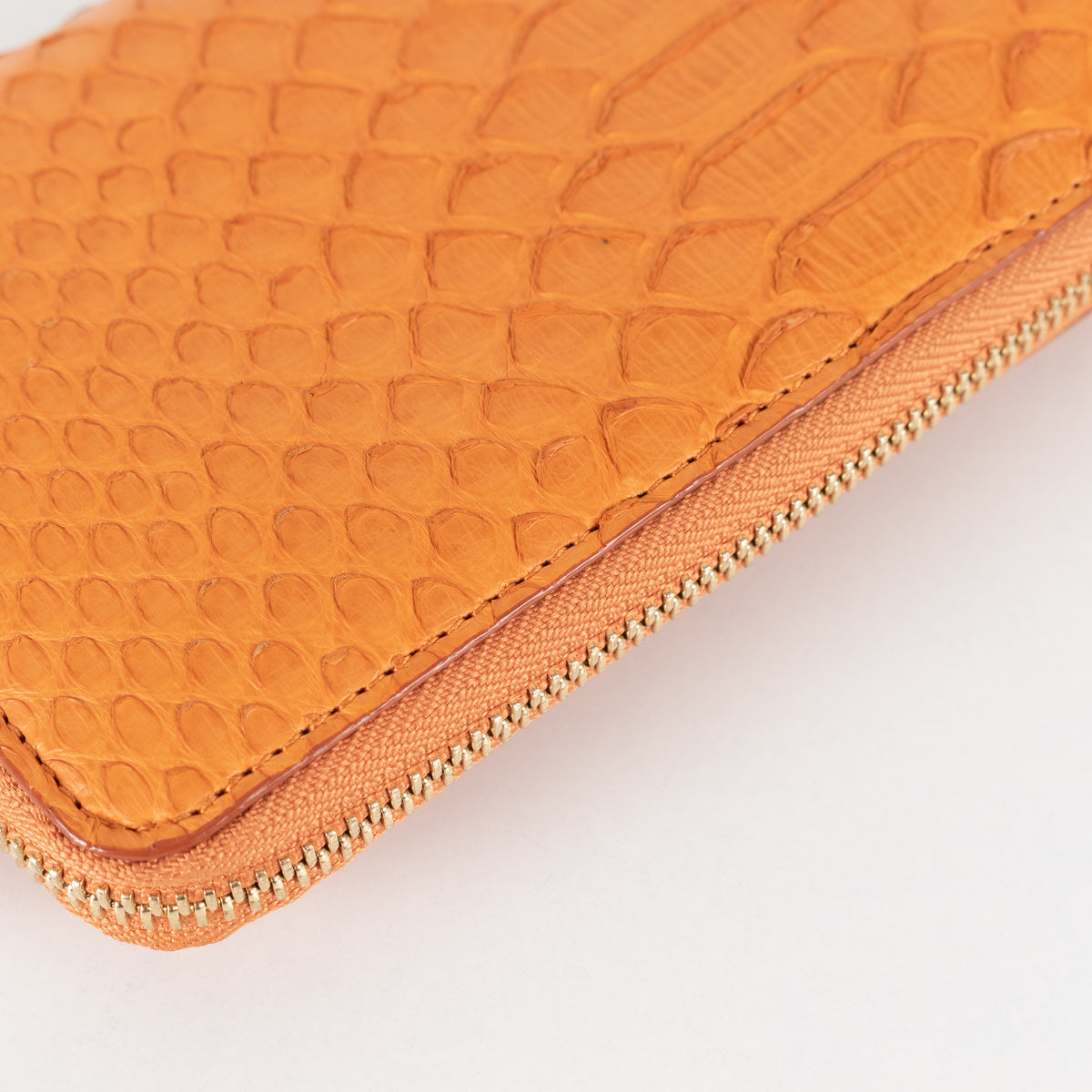 Smythson Orange Long Wallet