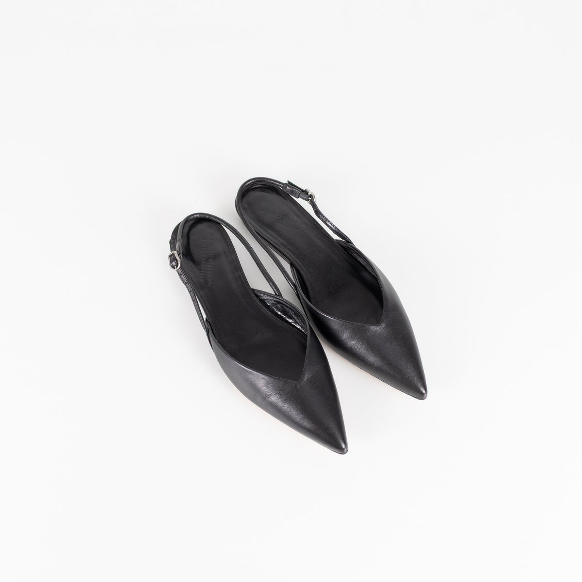 Dorothee Schumacher Black Leather Slingbacks