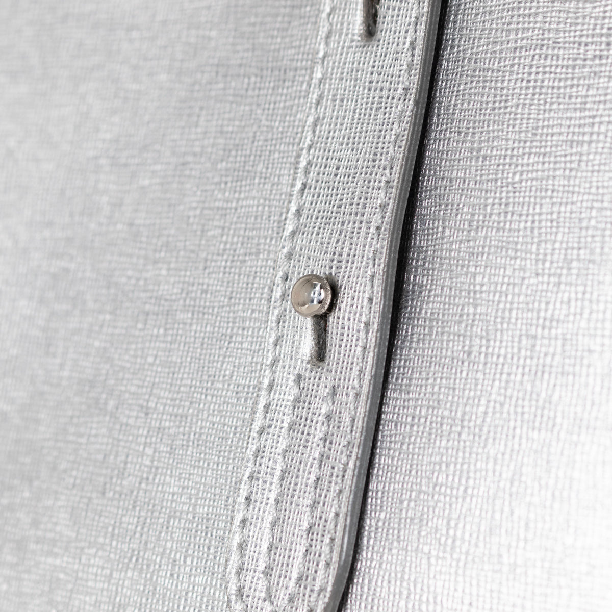 Aspinal of London Silver Leather Tote Bag
