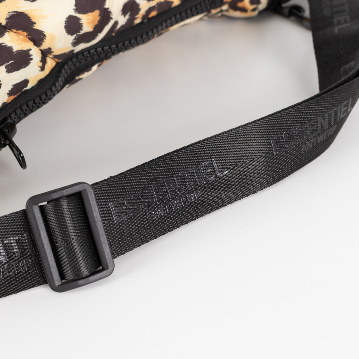 Essentiel Antwerp Brown Black Animal Print Belt Bag