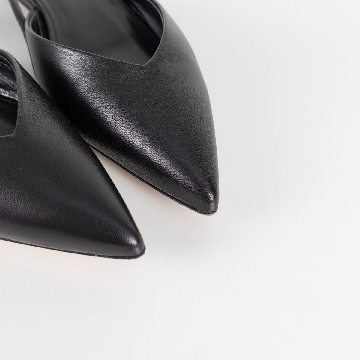 Dorothee Schumacher Black Leather Slingbacks