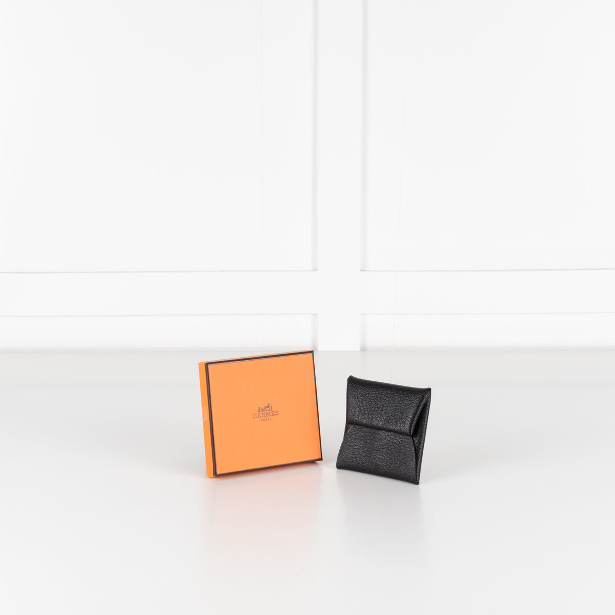 Hermes Black Pebbled  Bastia Coin Purse
