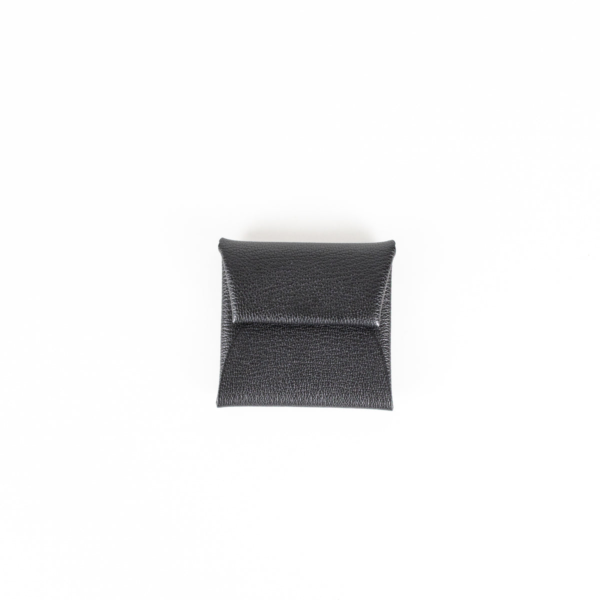 Hermes Black Pebbled  Bastia Coin Purse