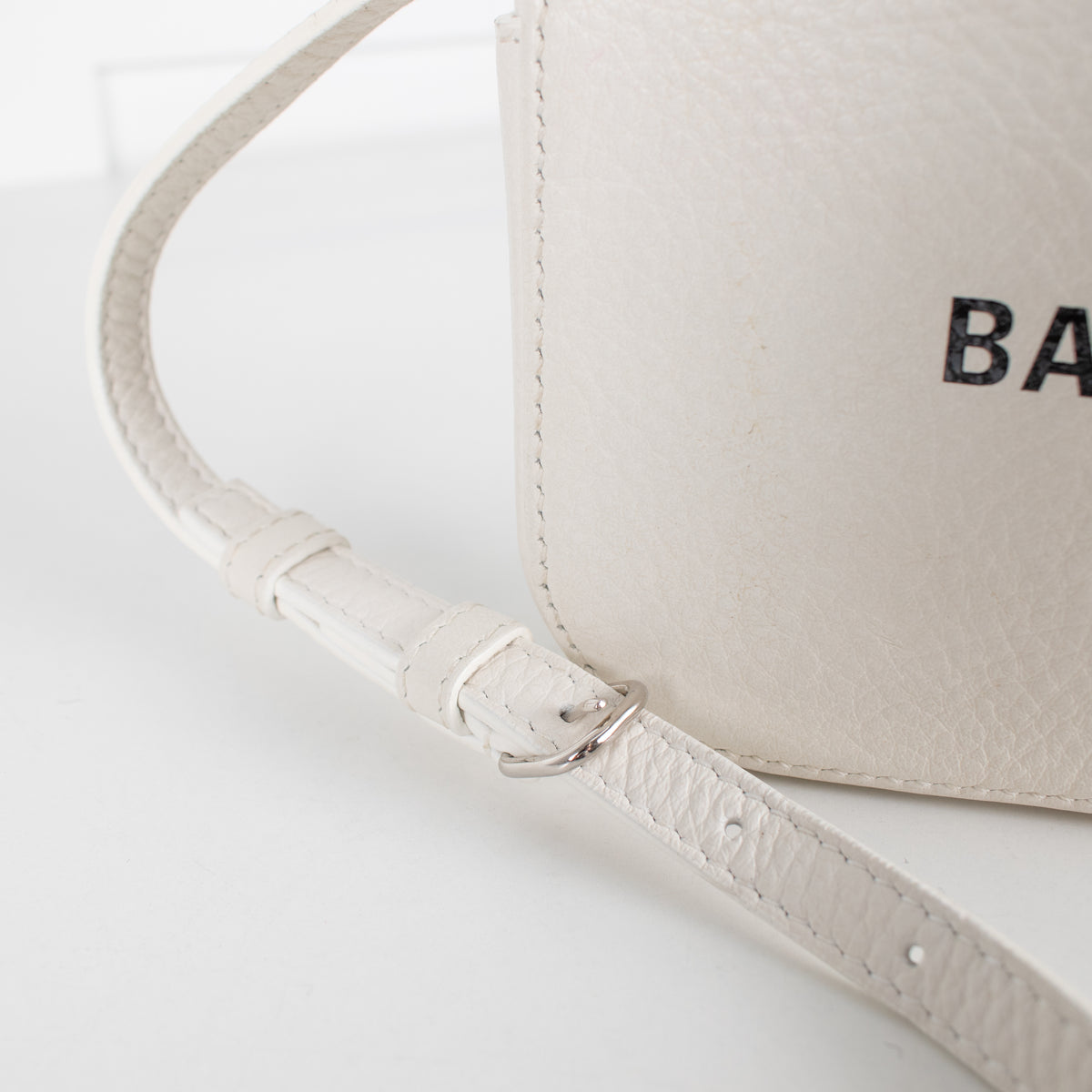 Balenciaga White Logo Cassette Crossbody