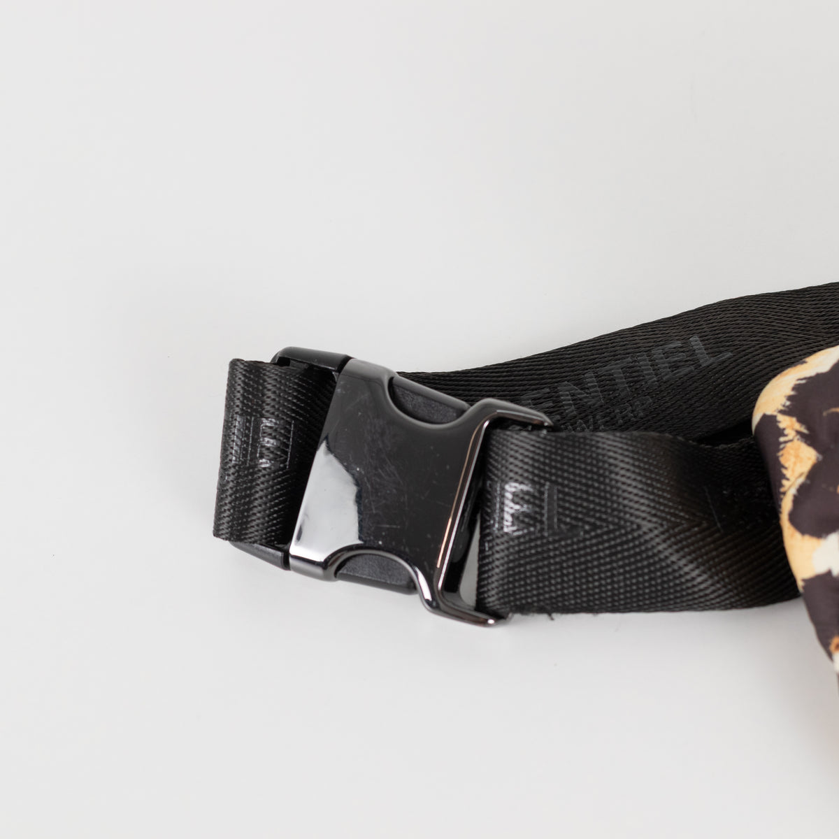Essentiel Antwerp Brown Black Animal Print Belt Bag