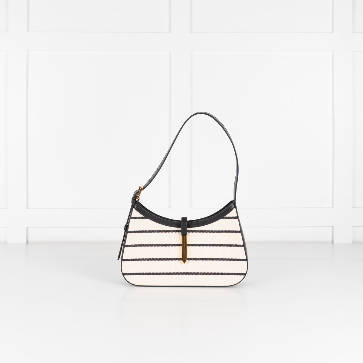 DeMellier Tokyo Striped Shoulder Bag Black