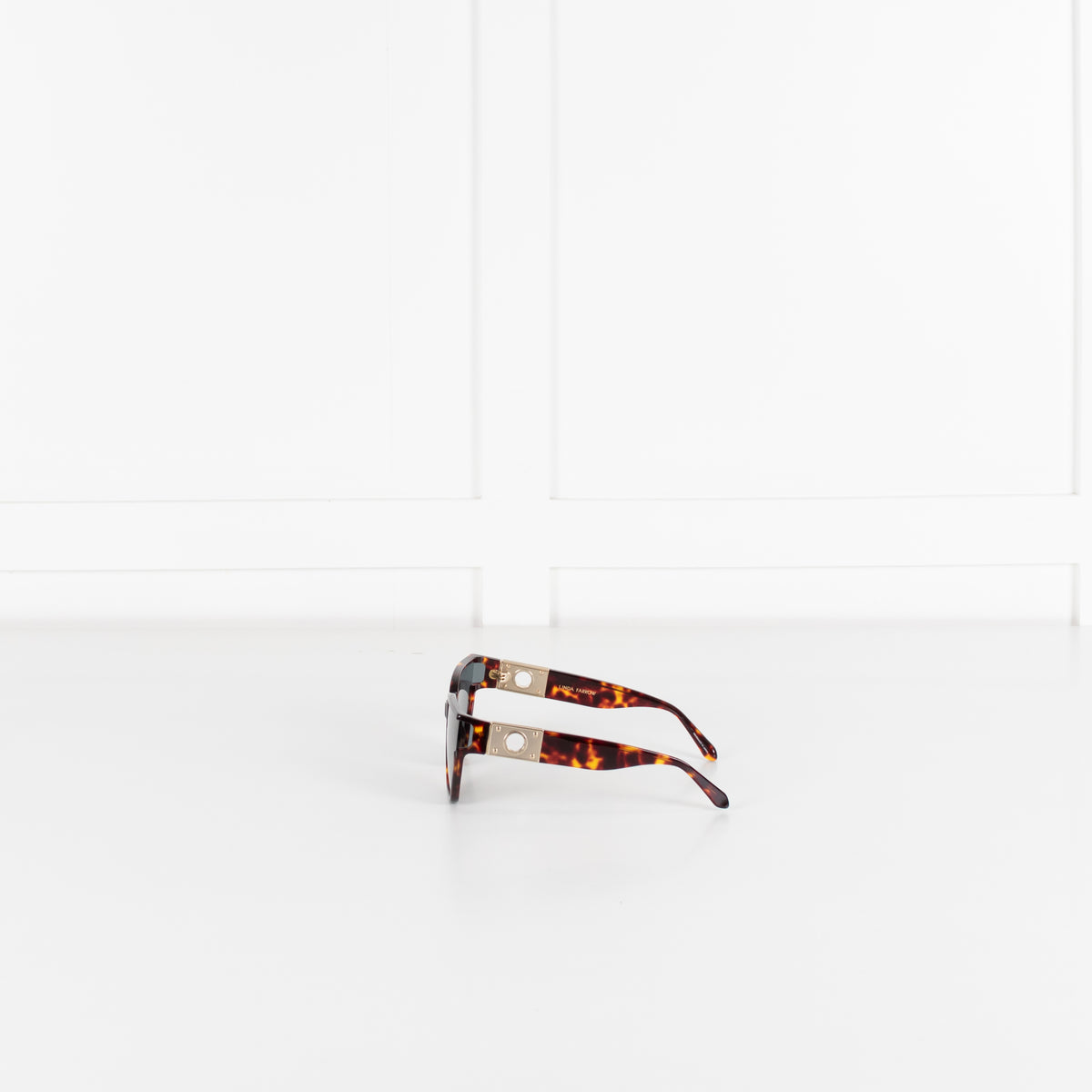 Linda Farrow Sabine Acetate Tortoise Shell Sunglasses