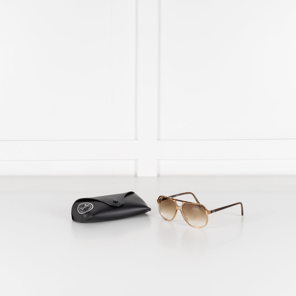 Ray-Ban Brown Havana Acetate Square Frame Bill Sunglasses