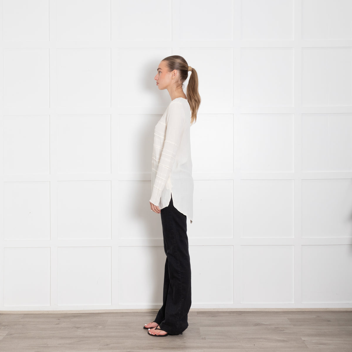 Day Birger et Mikkelson Butter Cream Embroidered Stripe Top