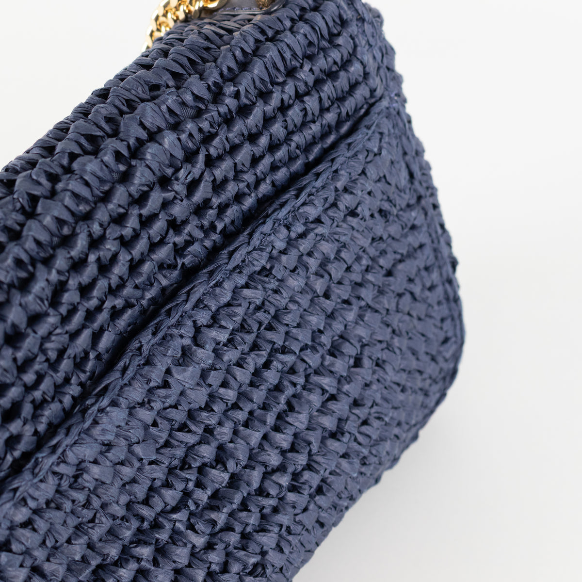 Lauren by Ralph Lauren Navy Raffia Crossbody