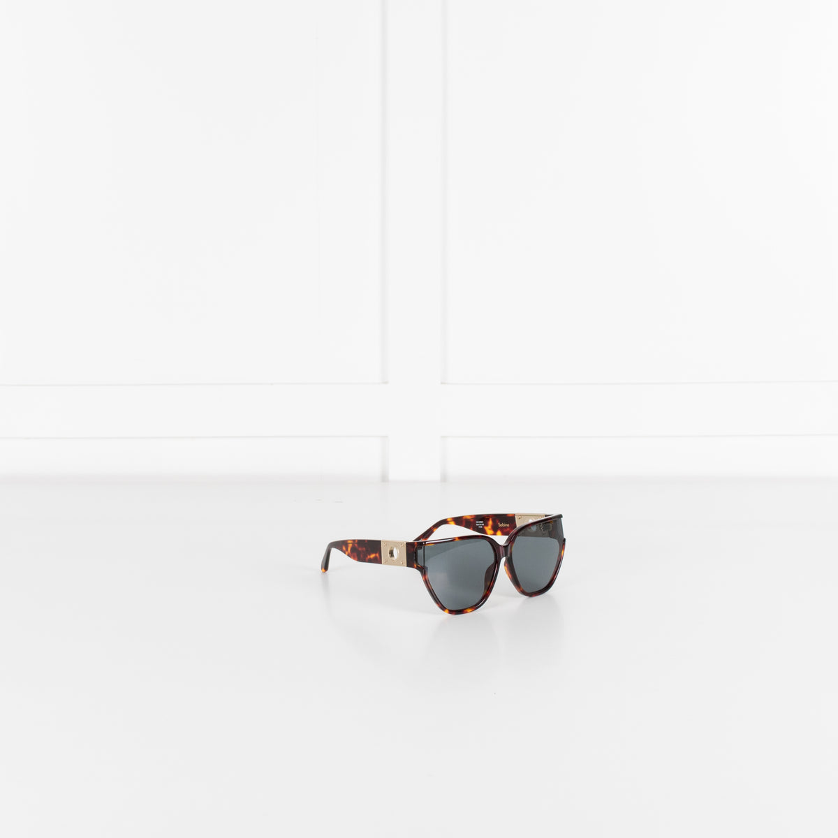 Linda Farrow Sabine Acetate Tortoise Shell Sunglasses