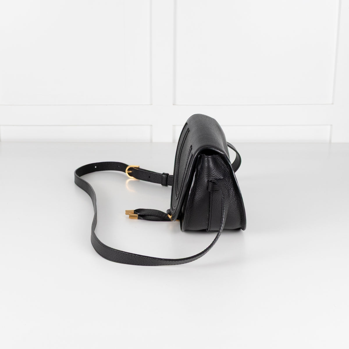 Chloe Black Leather Small Marcie Crossbody