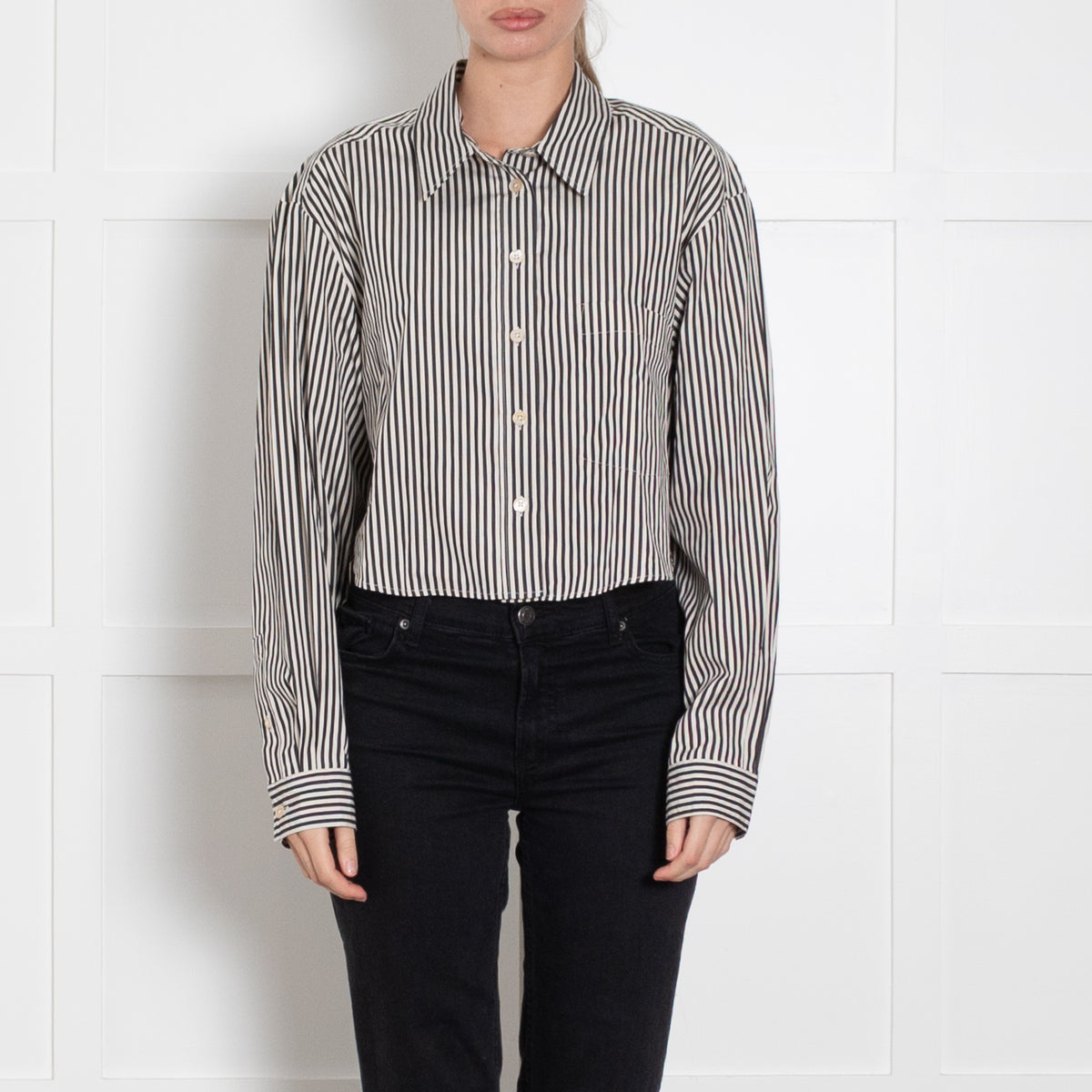 Isabel Marant Etoile Fleora Crop Shirt Stripe