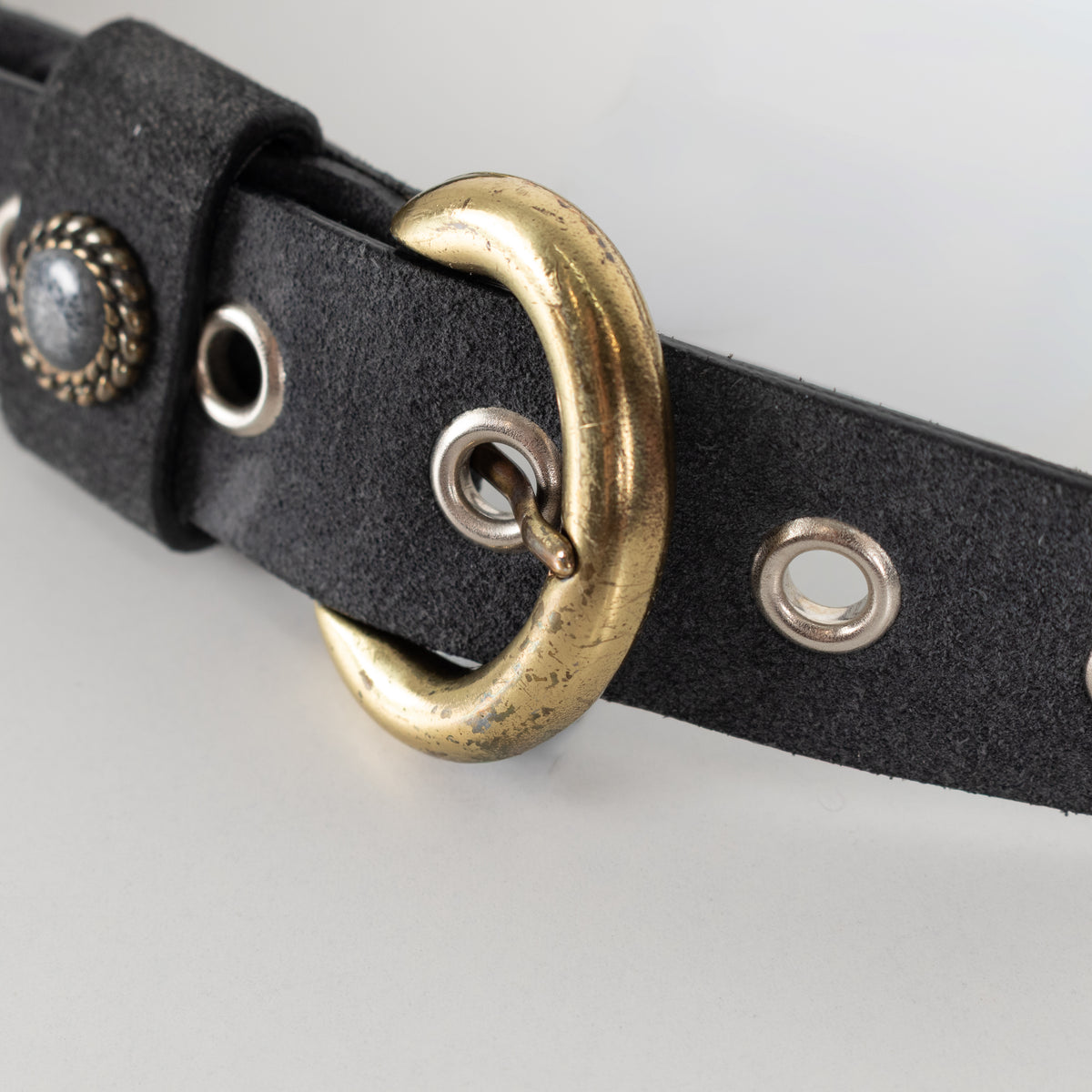 Nanni Grey Belt With Stones