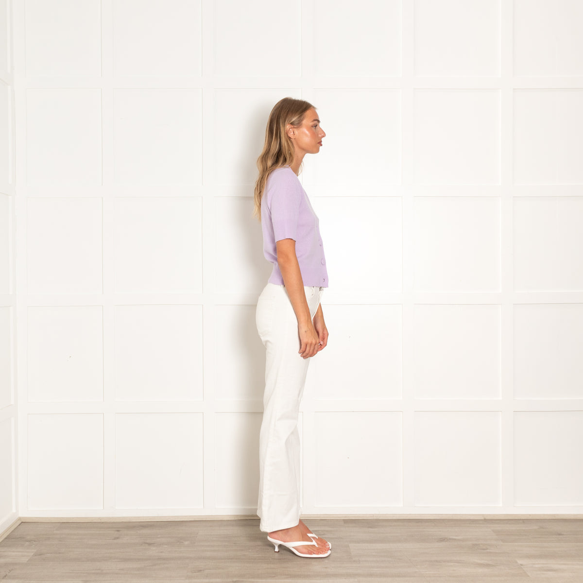 Veronica Beard Purple Short Sleeve Cashmere Cardigan