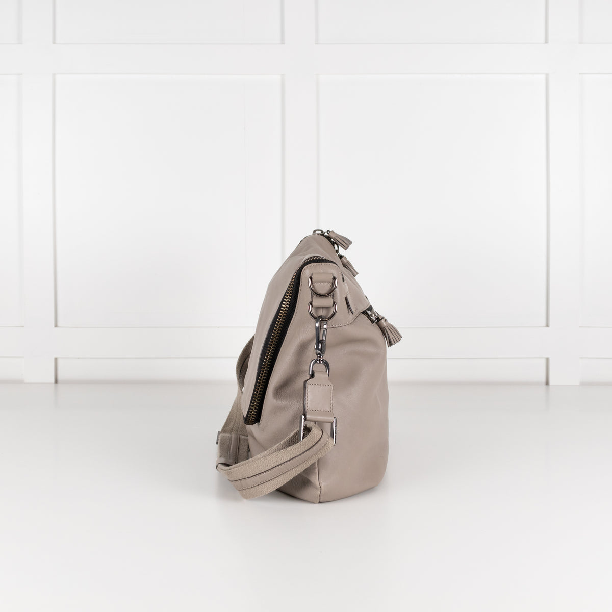 Anya Hindmarch Taupe Maxi Zip Crossbody Bag