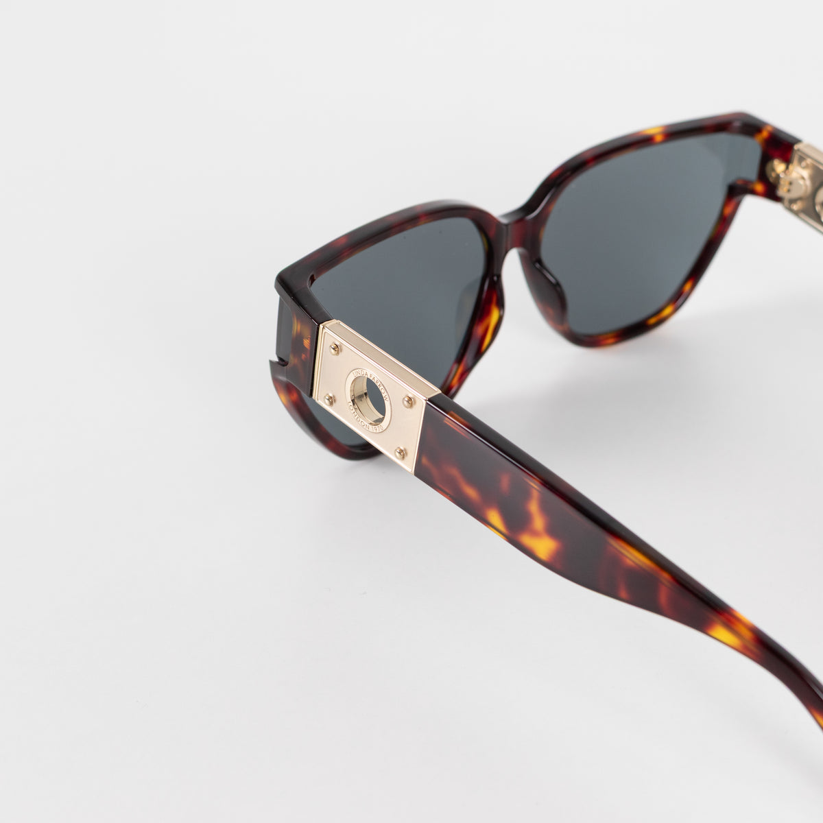 Linda Farrow Sabine Acetate Tortoise Shell Sunglasses