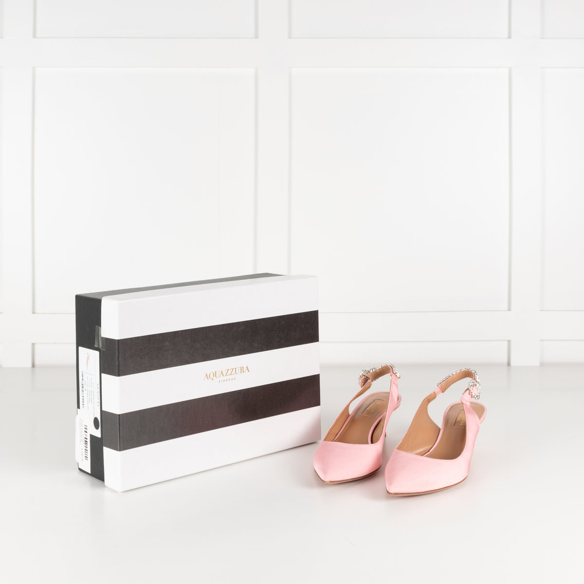 Aquazzura Portrait of a Lady Pink Crystal Slingback