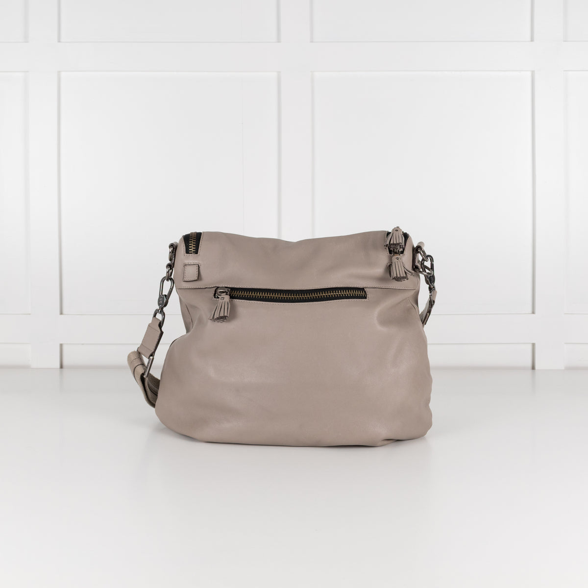 Anya Hindmarch Taupe Maxi Zip Crossbody Bag