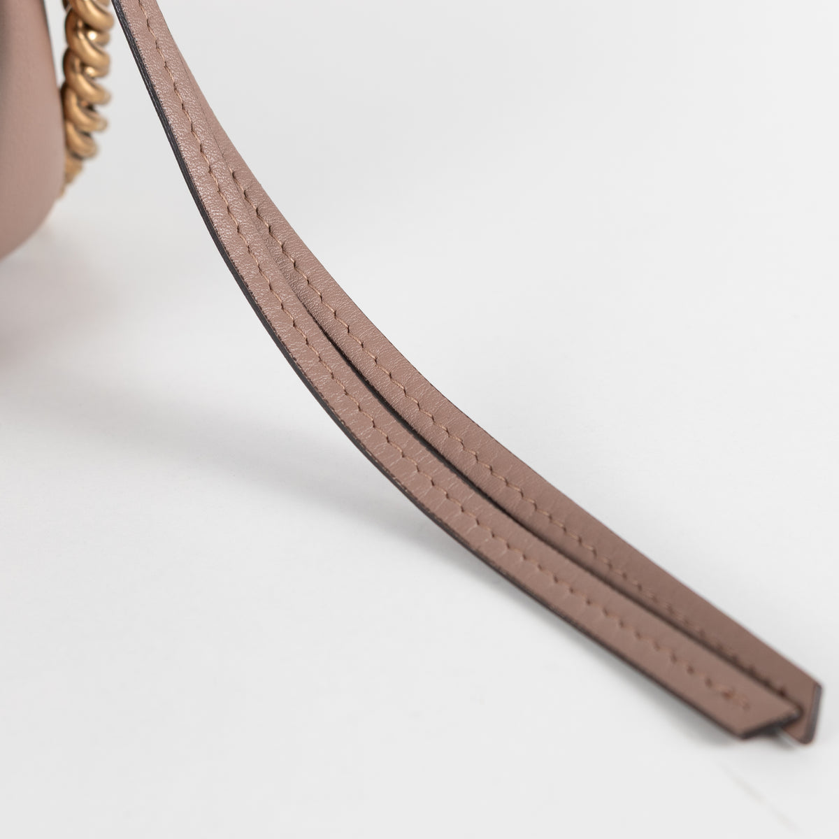 Gucci Beige Taupe Leather Small Marmont Crossbody Bag
