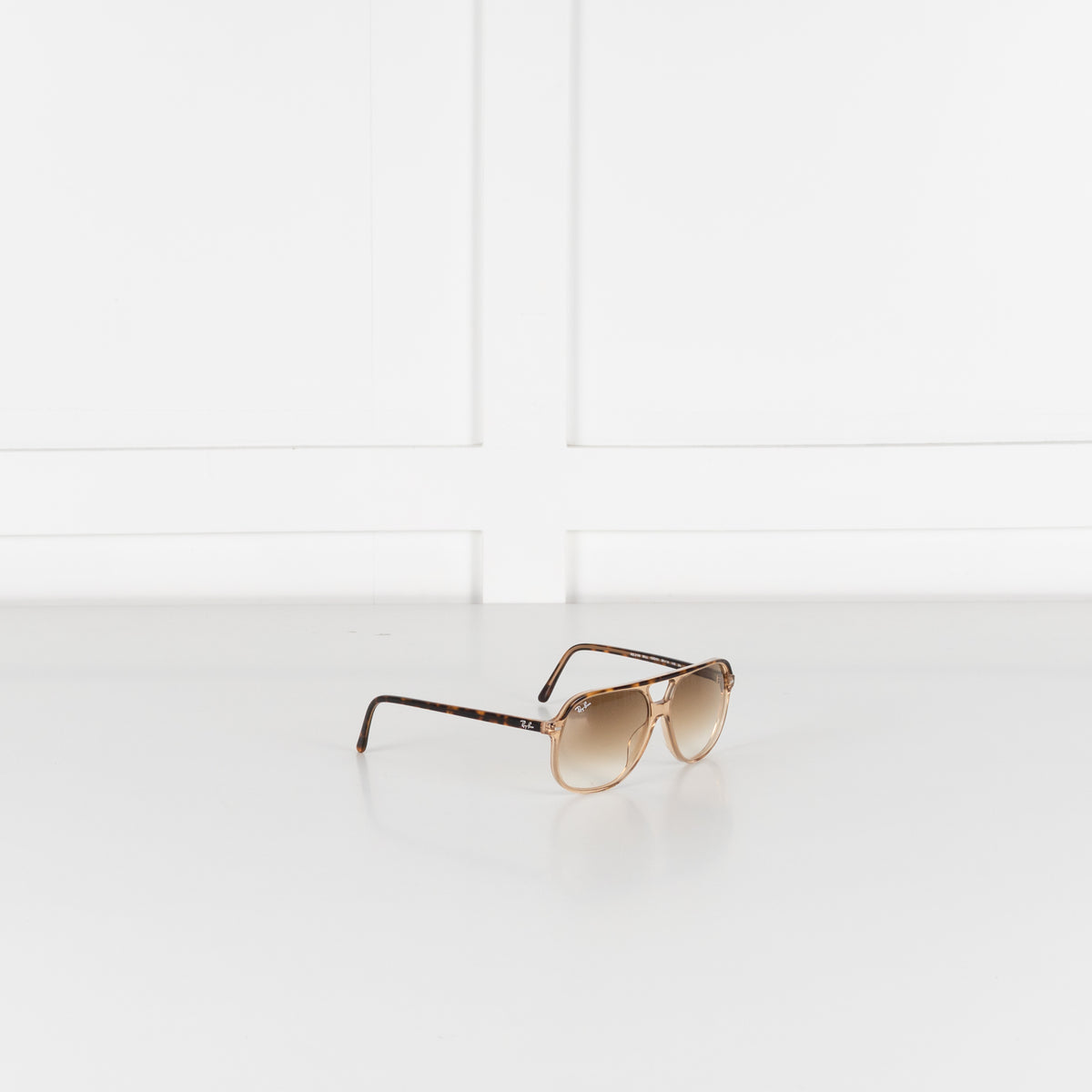 Ray-Ban Brown Havana Acetate Square Frame Bill Sunglasses