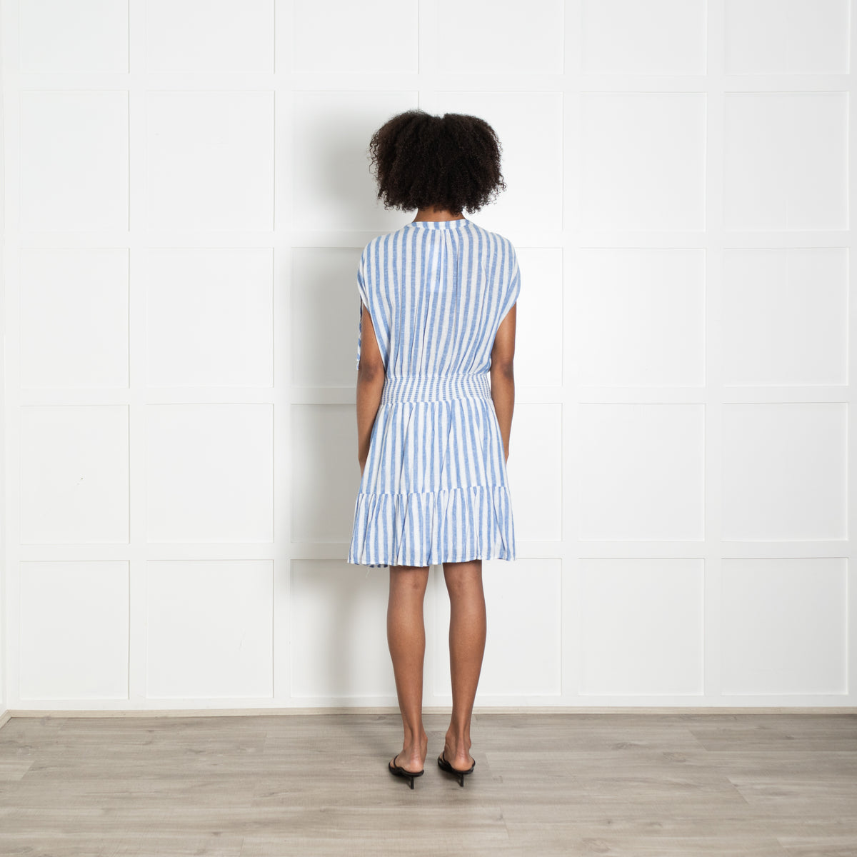 Rails Blue Stripe Elasticated Waist Mini Dress