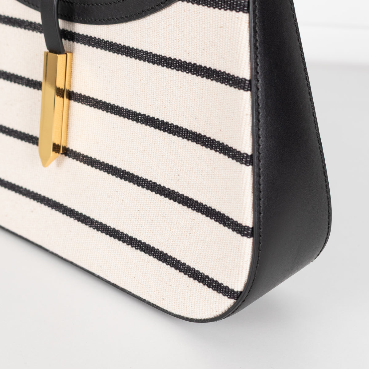 DeMellier Tokyo Striped Shoulder Bag Black