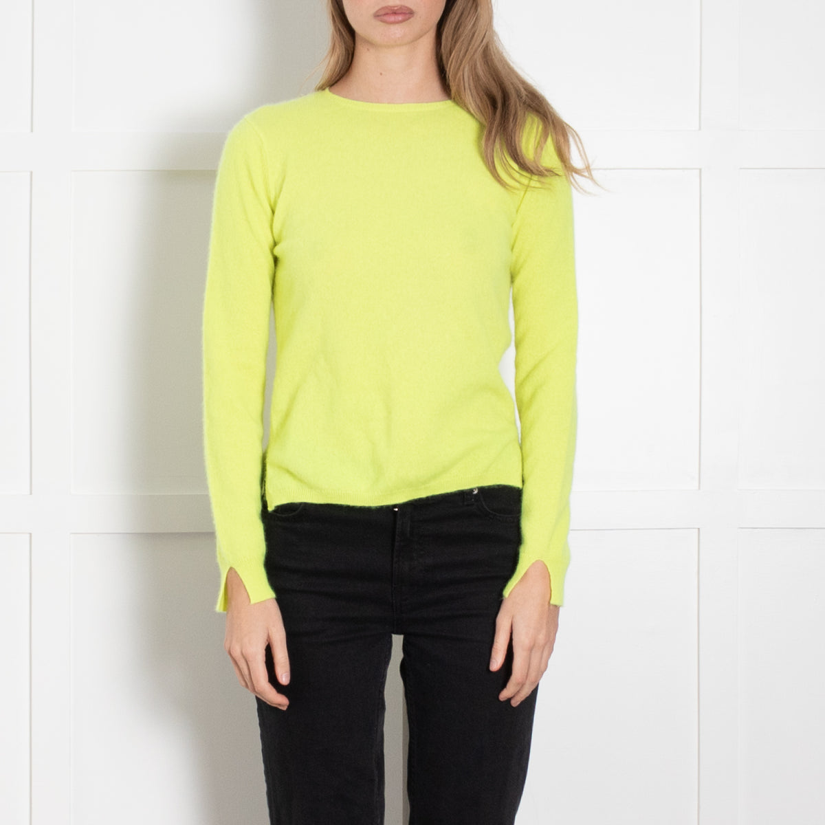 Notshy Neon Yellow  Cashmere Sweater