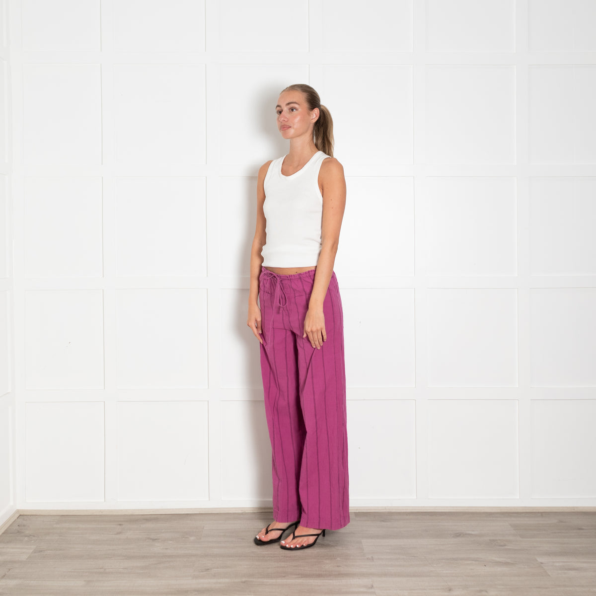 Free People Purple Cotton Trousers