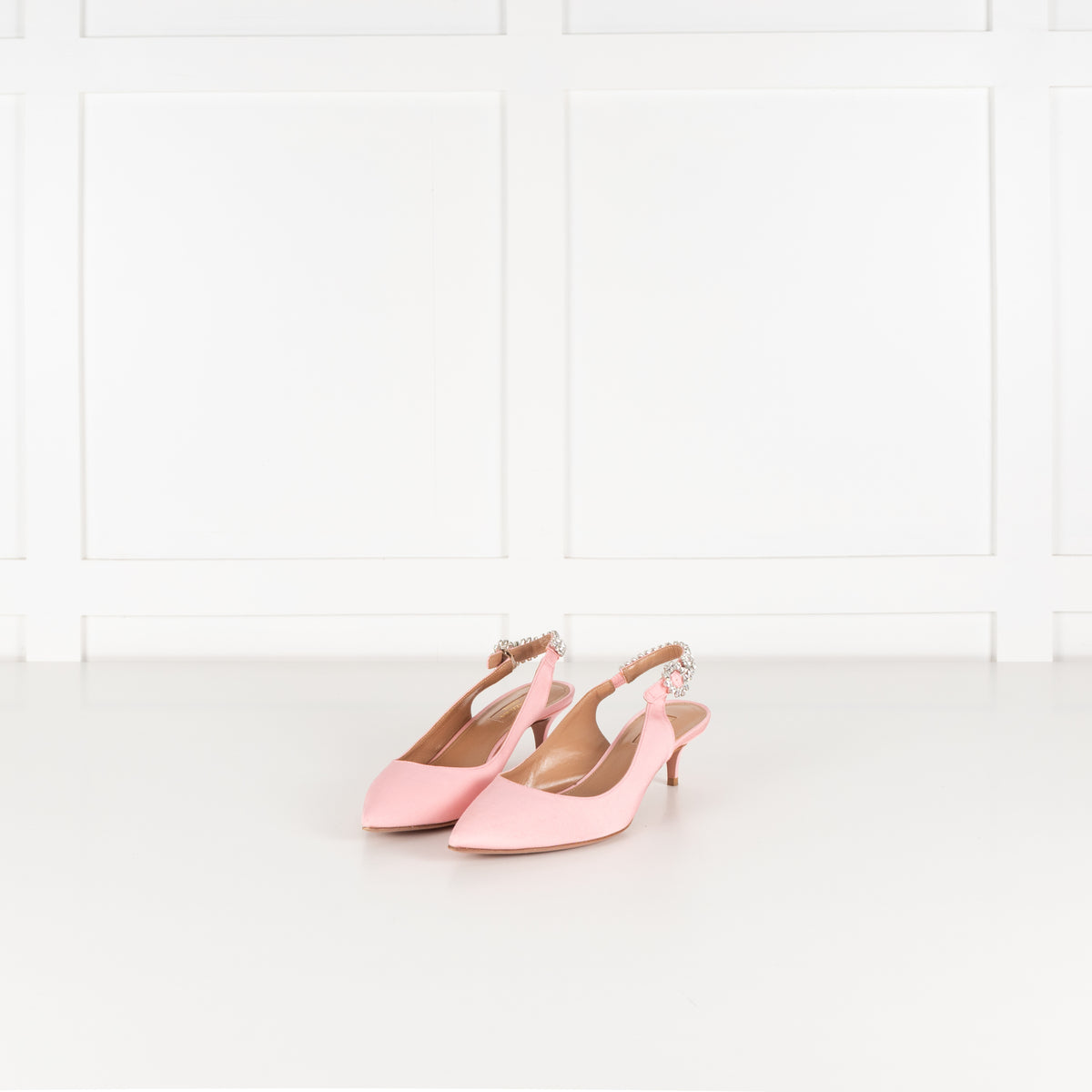 Aquazzura Portrait of a Lady Pink Crystal Slingback