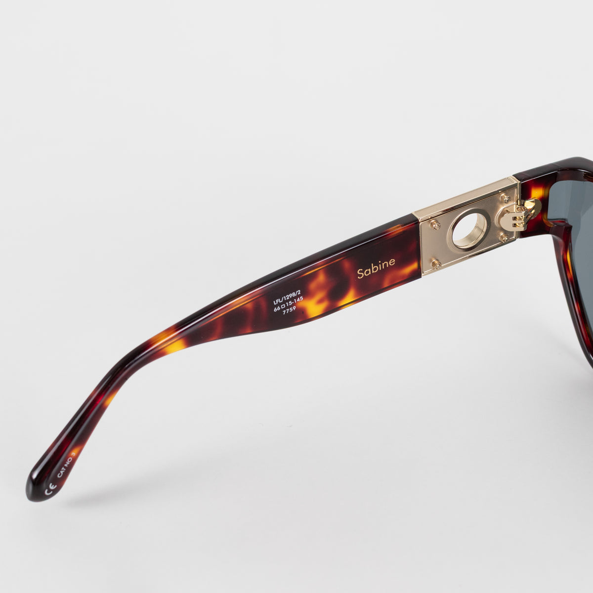 Linda Farrow Sabine Acetate Tortoise Shell Sunglasses