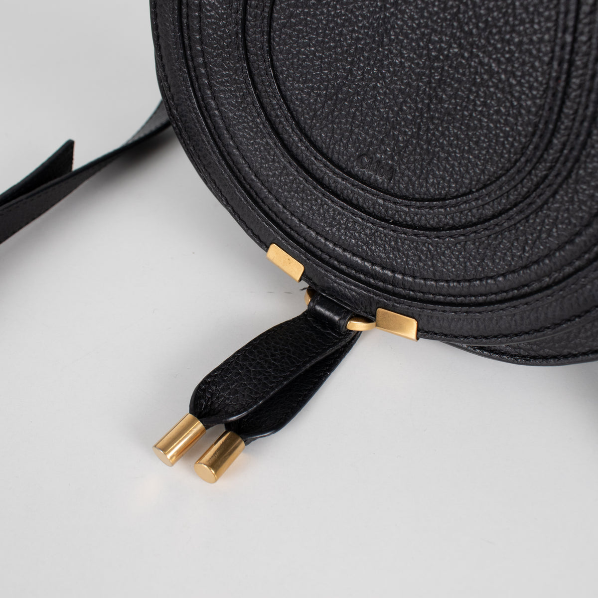 Chloe Black Leather Small Marcie Crossbody