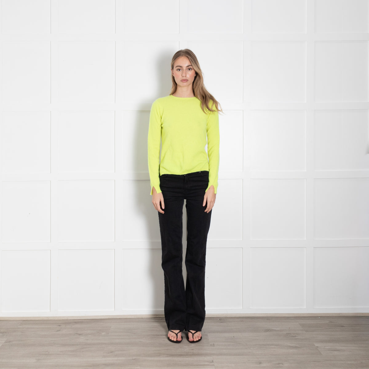 Notshy Neon Yellow  Cashmere Sweater