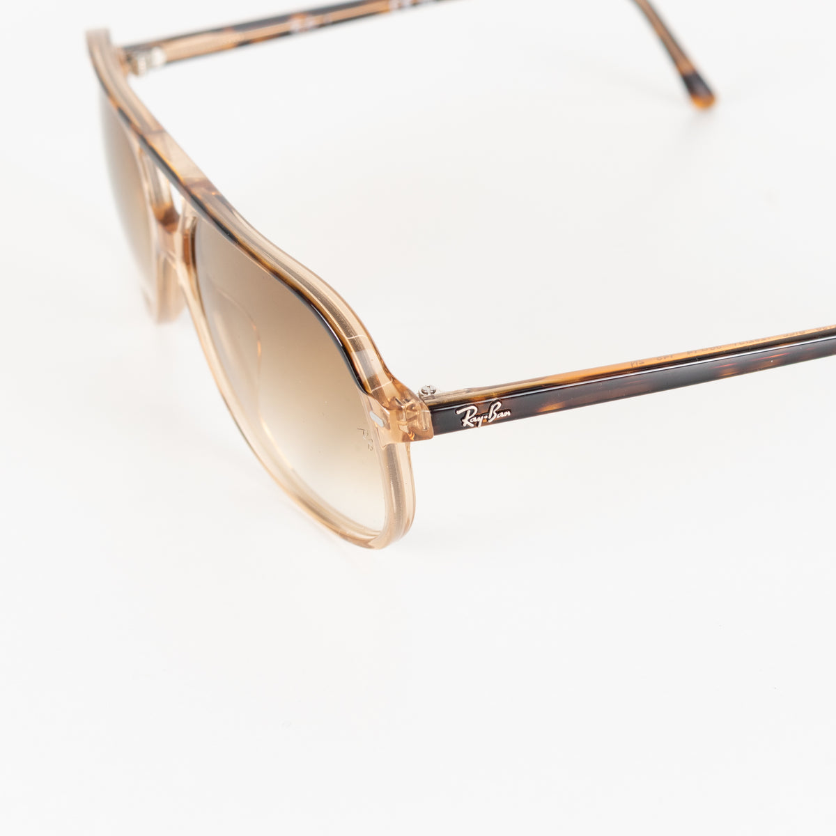 Ray-Ban Brown Havana Acetate Square Frame Bill Sunglasses