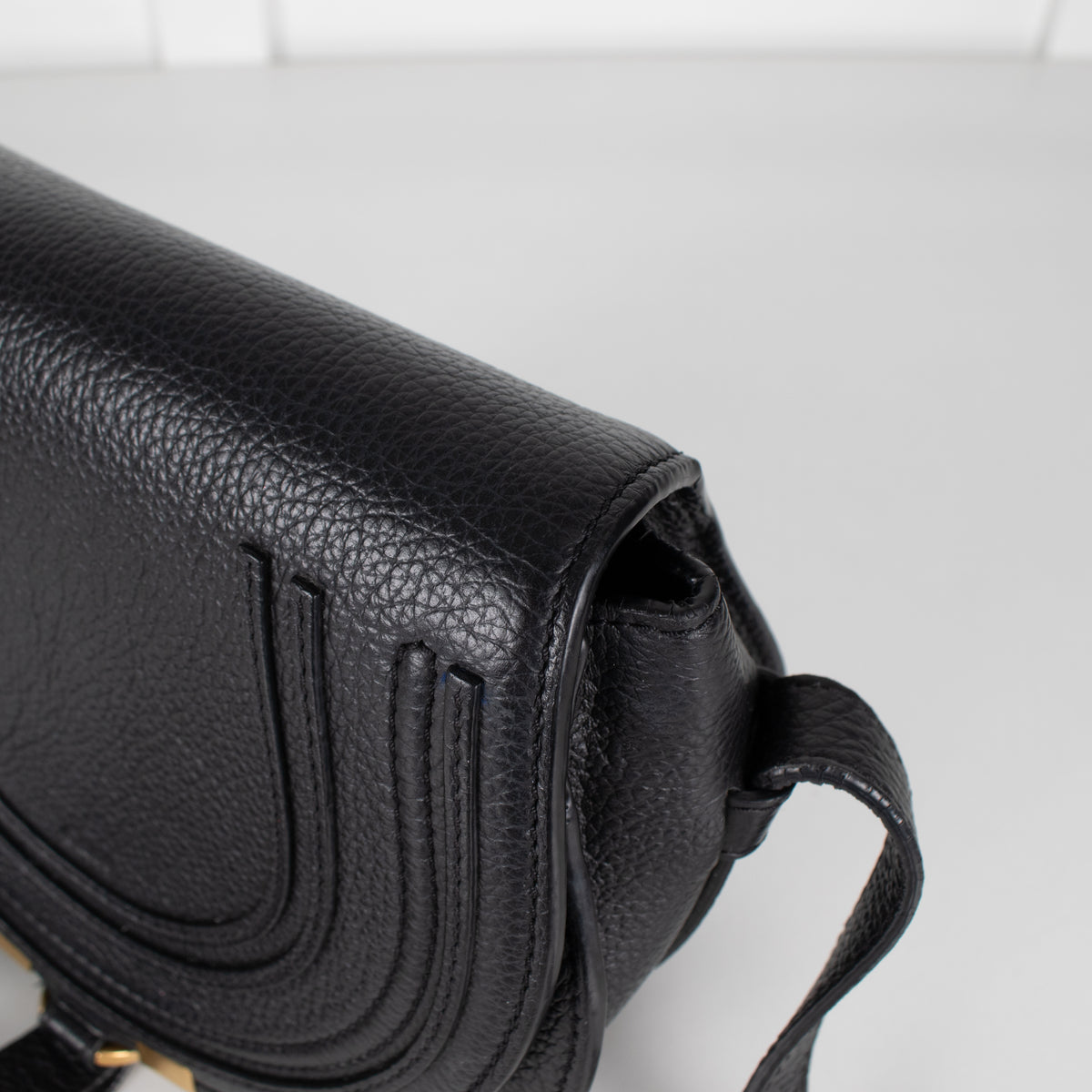 Chloe Black Leather Small Marcie Crossbody