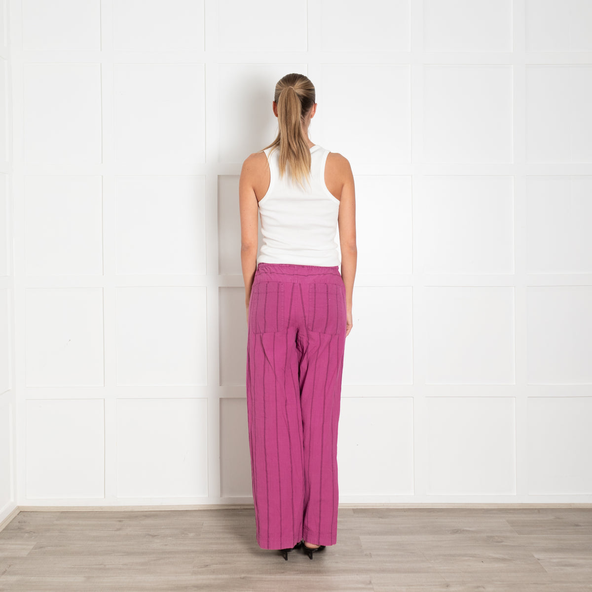 Free People Purple Cotton Trousers