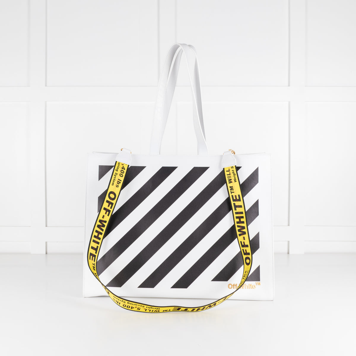 Off White Diag Hybrid White Large Shopper
