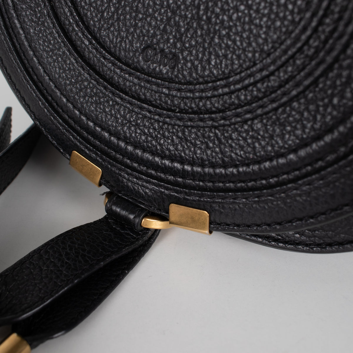 Chloe Black Leather Small Marcie Crossbody