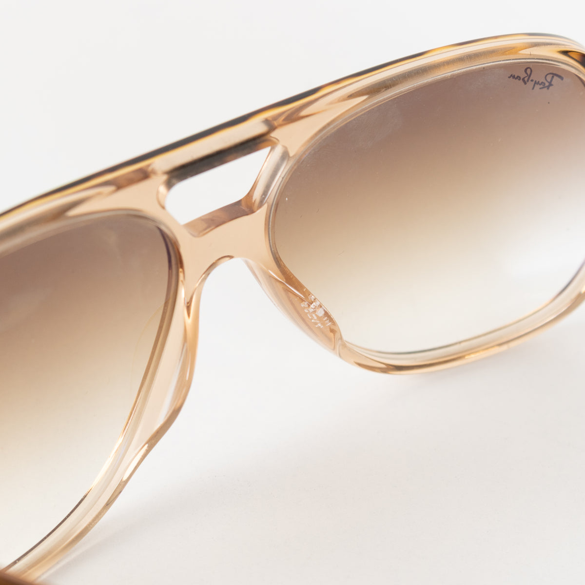 Ray-Ban Brown Havana Acetate Square Frame Bill Sunglasses