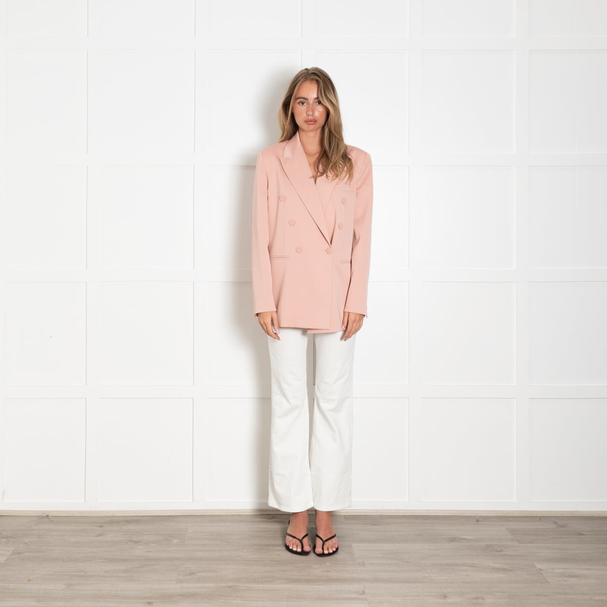 Pinko Blush Pink Double Breasted Blazer